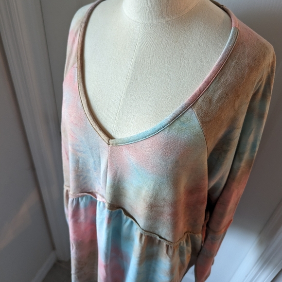 Pastel Tie Dye Jersey Knit Top - Picture 6 of 7